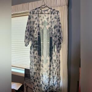 Dizzy Gal floral print sheer cover up